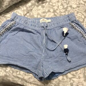 Vineyard Vines Light Blue Striped High Waist Shorts